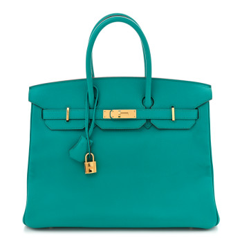 HERMES Epsom Birkin 35 Bleu Paon