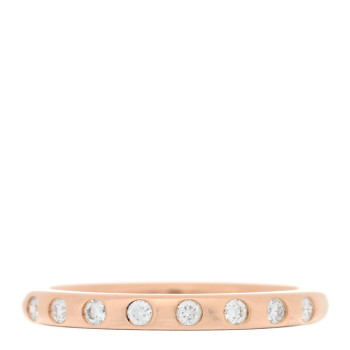 TIFFANY 18K Rose Gold Diamond Elsa Peretti 8 Diamond Stacking Band Ring 58 8.5
