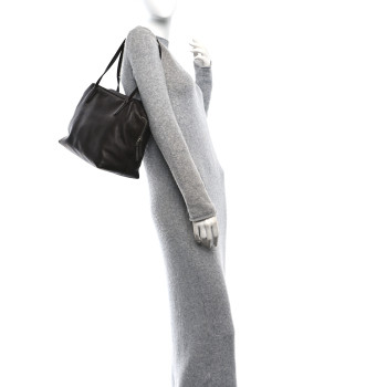 THE ROW Grained Saddle Calfskin Henri Bag Brunette