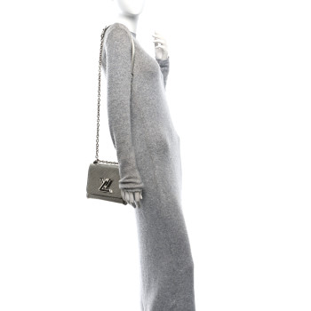 LOUIS VUITTON Epi Twist Shoulder Bag PM Argent
