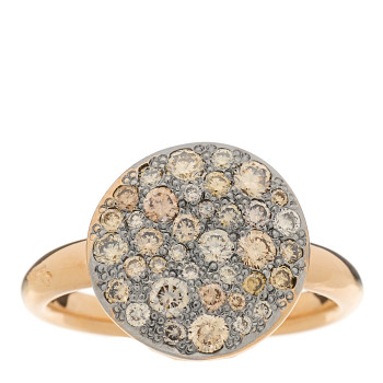 POMELLATO 18K Rose Gold Diamond Round Sabbia Ring 52 6