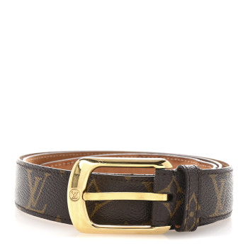 LOUIS VUITTON Monogram Ellipse Belt 95 38