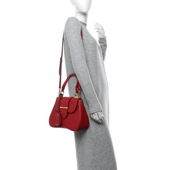 PRADA Saffiano Lux Large Sidonie Top Handle Bag Fuoco
