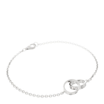 CARTIER 18K White Gold Interlocking LOVE Bracelet