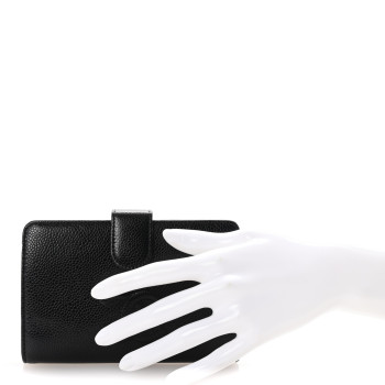 CHANEL Caviar Timeless CC French Wallet Black