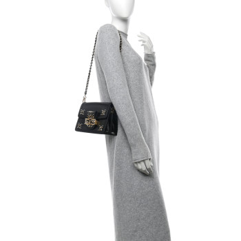 LOUIS VUITTON Epi Mini Dauphine Embellished Black
