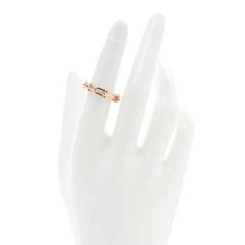 TIFFANY 18K Rose Gold Hardwear Micro Link Ring 51 5.75