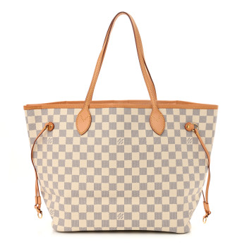 LOUIS VUITTON Damier Azur Neo Neverfull MM Rose Ballerine