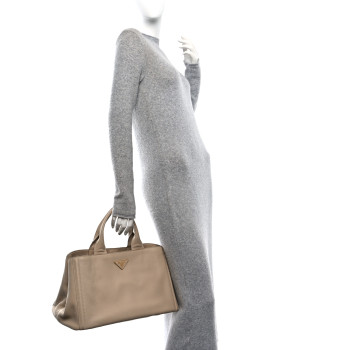 PRADA Vitello Daino Tote Beige