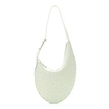 BOTTEGA VENETA Nappa Intrecciato Small Drop Shoulder Bag Glacier