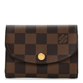 LOUIS VUITTON Damier Ebene Rosalie Coin Purse Rose Ballerine