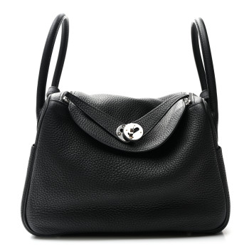 HERMES Taurillon Clemence Lindy 26 Black