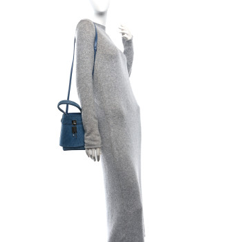 GIVENCHY Denim Shark Lock Bucket Bag Medium Blue