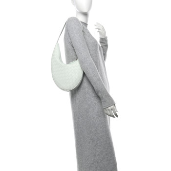 BOTTEGA VENETA Nappa Intrecciato Small Drop Shoulder Bag Glacier