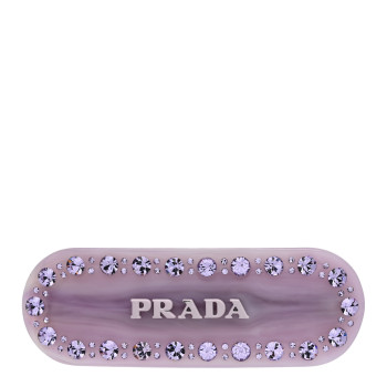 PRADA Resin Crystal Hair Clip Purple