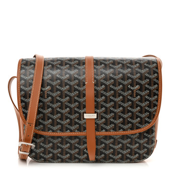 GOYARD Goyardine Belvedere II MM Messenger Bag Black Gold