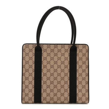 GUCCI GG Monogram Tote Dark Brown
