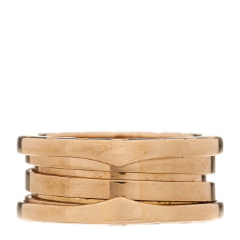 BULGARI 18K Rose Gold B.Zero1 Three-Band Ring 52 6