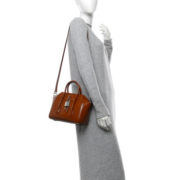 GIVENCHY Box Calfskin Mini Lock Antigona Shoulder Bag Beige Chestnut