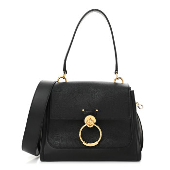 CHLOE Calfskin Small Tess Day Bag Black