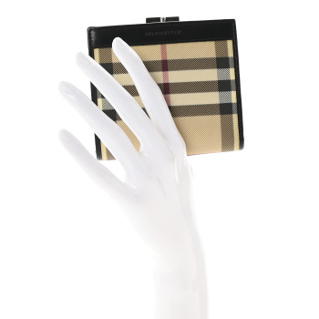BURBERRY House Check Bi-Fold Wallet Black