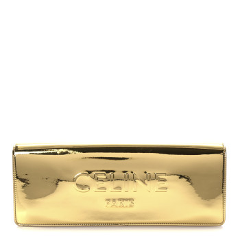 CELINE Laminated Clutch Gold