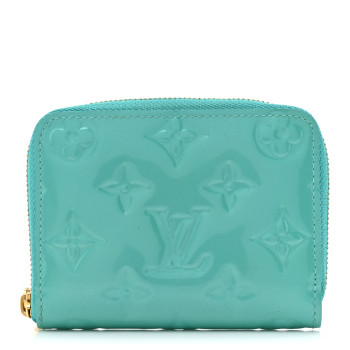 LOUIS VUITTON Vernis Zippy Coin Purse Blue Lagon
