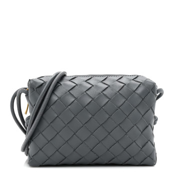 BOTTEGA VENETA Nappa Intrecciato Mini Loop Camera Bag Thunder