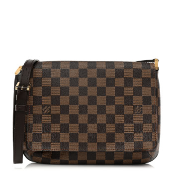 LOUIS VUITTON Damier Ebene Musette Tango Long Strap