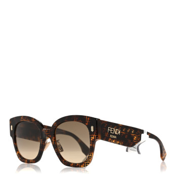 FENDI Acetate Fendi Square Sunglasses FE0458 Havana Black