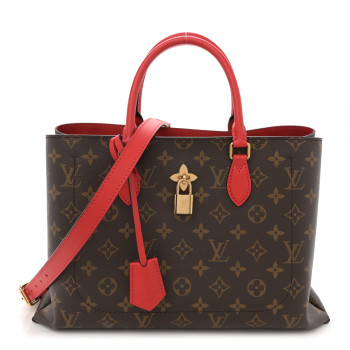 LOUIS VUITTON Monogram Flower Tote Coquelicot