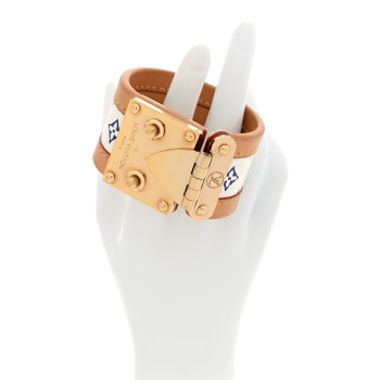 LOUIS VUITTON Monogram Multicolor S Lock Bracelet White