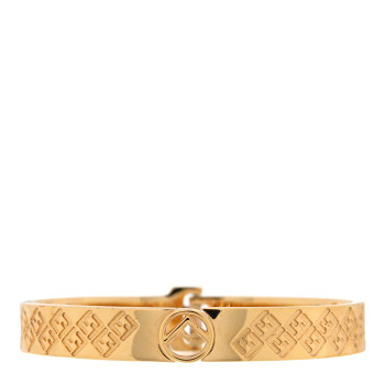 FENDI Brass Steel FF Bracelet S Gold