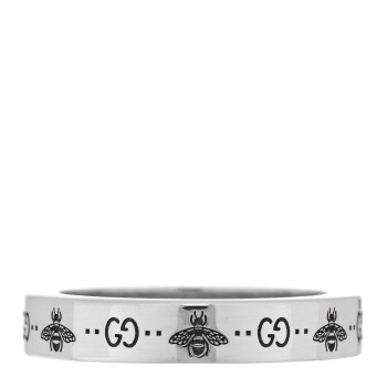 GUCCI Sterling Silver Narrow Bee Ring 54 6.75