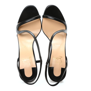 CHRISTIAN LOUBOUTIN Nappa Rosalie 100 Sandals 39.5 Black