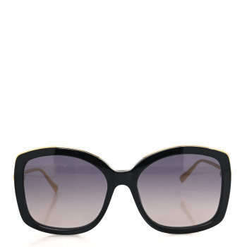 LOUIS VUITTON Monogram Pearl Square Z1932W Sunglasses Black