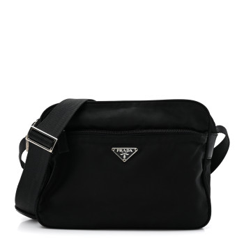 PRADA Nylon Tessuto Vela Crossbody Bag Black