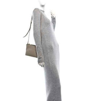 CELINE Liege Calfskin Small Trio Crossbody Bag Taupe