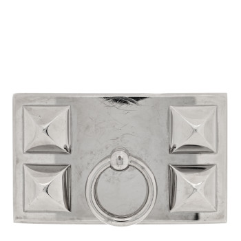 HERMES Palladium Collier de Chien 32mm Belt Buckle