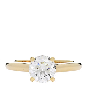 CARTIER 18K Yellow Gold Diamond 1.20ct 1895 Solitaire Engagement Ring 50 5.25
