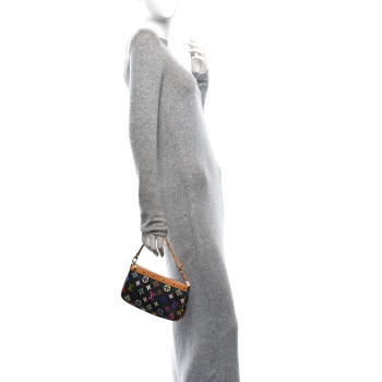 LOUIS VUITTON Monogram Multicolor Pochette Accessories Black
