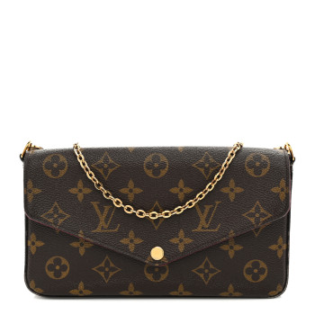 LOUIS VUITTON Monogram Pochette Felicie Chain Wallet Fuchsia
