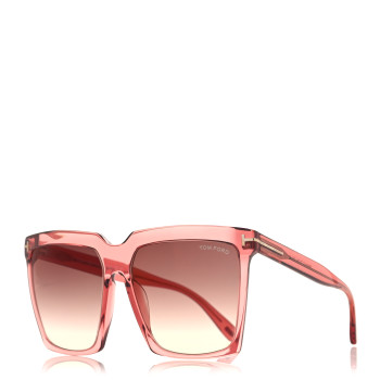 TOM FORD Acetate Polarized Sabrina Cat Eye Sunglasses TF764 Pink