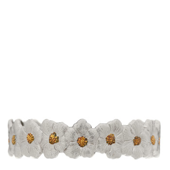 BUCCELLATI Sterling Silver Vermeil Blossoms Daisy Narrow Cuff Bracelet