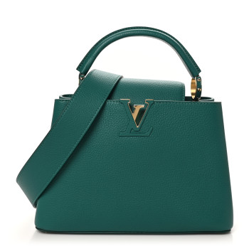 LOUIS VUITTON Taurillon Capucines BB Emerald