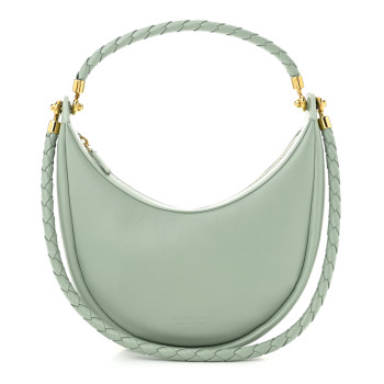 BOTTEGA VENETA Smooth Calfskin Hula Hoop Shoulder Bag New Sauge