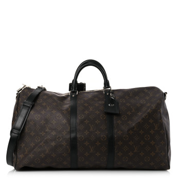 LOUIS VUITTON Monogram Macassar Keepall Bandouliere 55