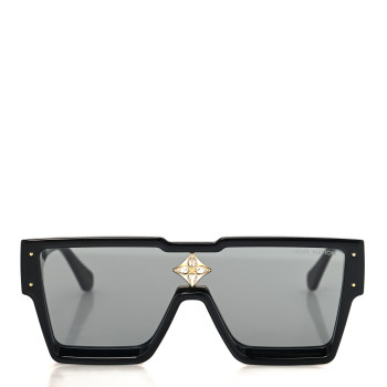 LOUIS VUITTON Acetate Swarovski Crystal Cyclone Sunglasses Z1578W Black