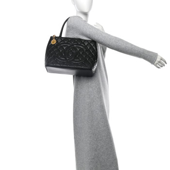 CHANEL Caviar Quilted Medallion Tote Black