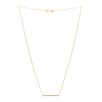 JENNIFER MEYER 18K Yellow Gold Diamond Stick Pendant Necklace